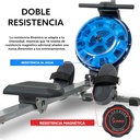 Sunny Health & Fitness Maquina de Remo de Agua Magnetica Hydro + Dual Resistance Rowe SF-RW5809