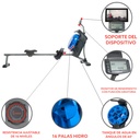 Sunny Health & Fitness Maquina de Remo de Agua Magnetica Hydro + Dual Resistance Rowe SF-RW5809
