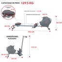 SUNNY HEALTH &amp; FITNESS MAQUINA DE REMO/REMADORA CON VOLANTE SF-RW5856