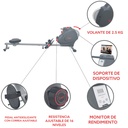 SUNNY HEALTH & FITNESS MAQUINA DE REMO/REMADORA CON VOLANTE SF-RW5856