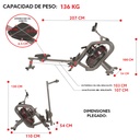 Sunny Health & Fitness Remadora de Agua Phantom Hydro SF-RW5910