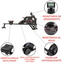 Sunny Health & Fitness Remadora Profesional de Agua con Monito Obsidian Surge SF-RW5713