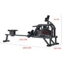 Sunny Health & Fitness Maquina de Remo de agua Smart Obsidian Surge 500 M SF-RW5713SMART