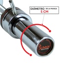Sunny Barra Olímpica corta de 20" con seguros para armar tus mancuernas SF-OB-20