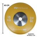 INFINITÉ Bumper Calidad Profesional Para  Competencia 15 KG /Quallity Competition Profesional Bumper Plate 15 KG IF-BPC15