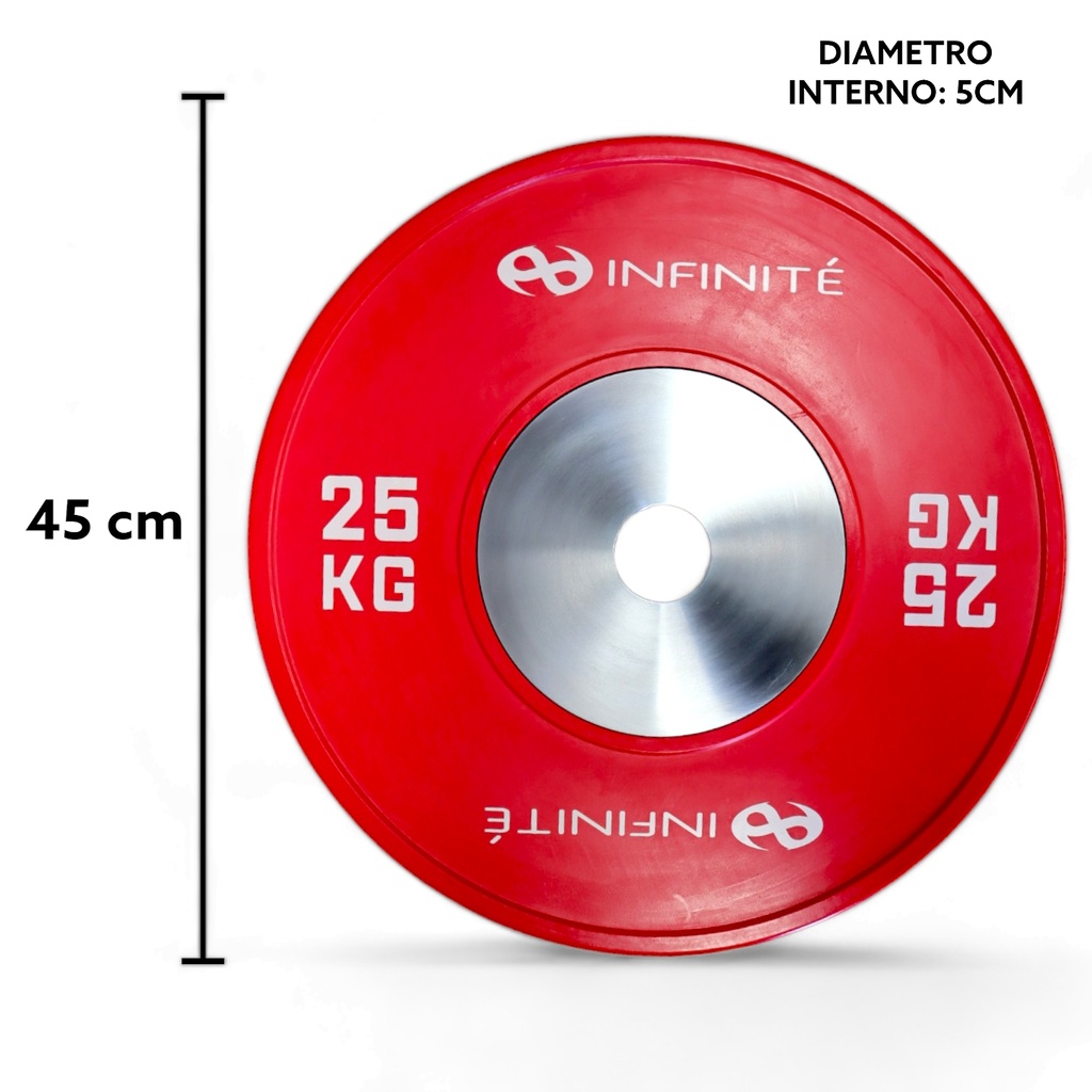 Infinité Bumper de Calidad profesional para competencia 25 Kg IF-BPC25