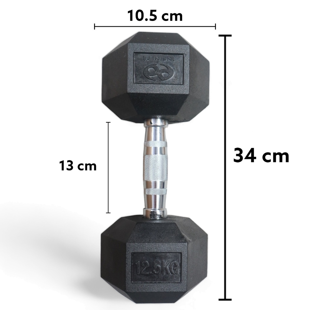 Infinité Par de Mancuernas Hexagonales 12.5 Kg IF-HK12.5