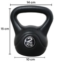 Infinité Pesa Rusa Plástica Kettlebell 2 kg IF-PRP2K