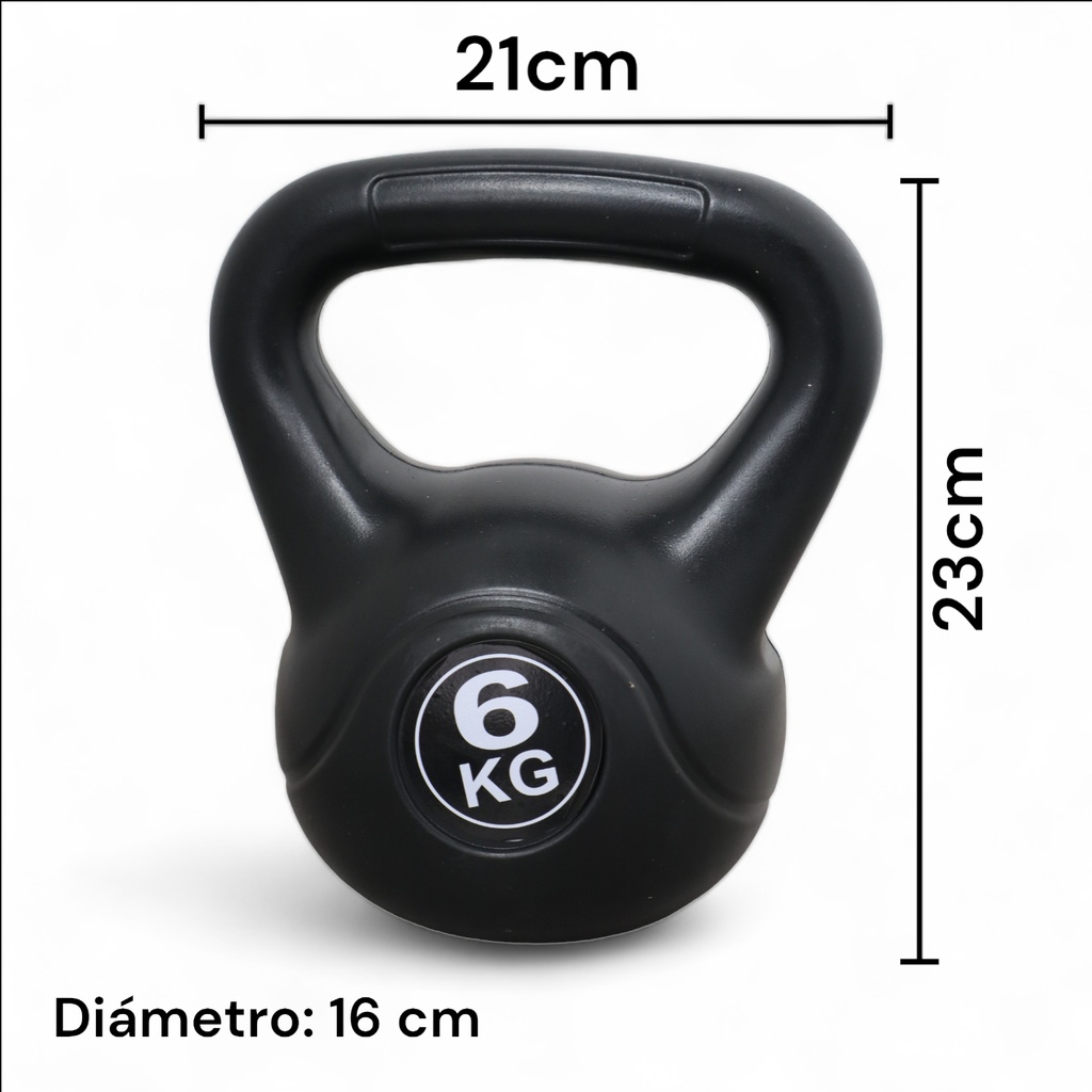 Infinité Pesa Rusa Plástica Kettlebell 6 kg IF-PRP6K