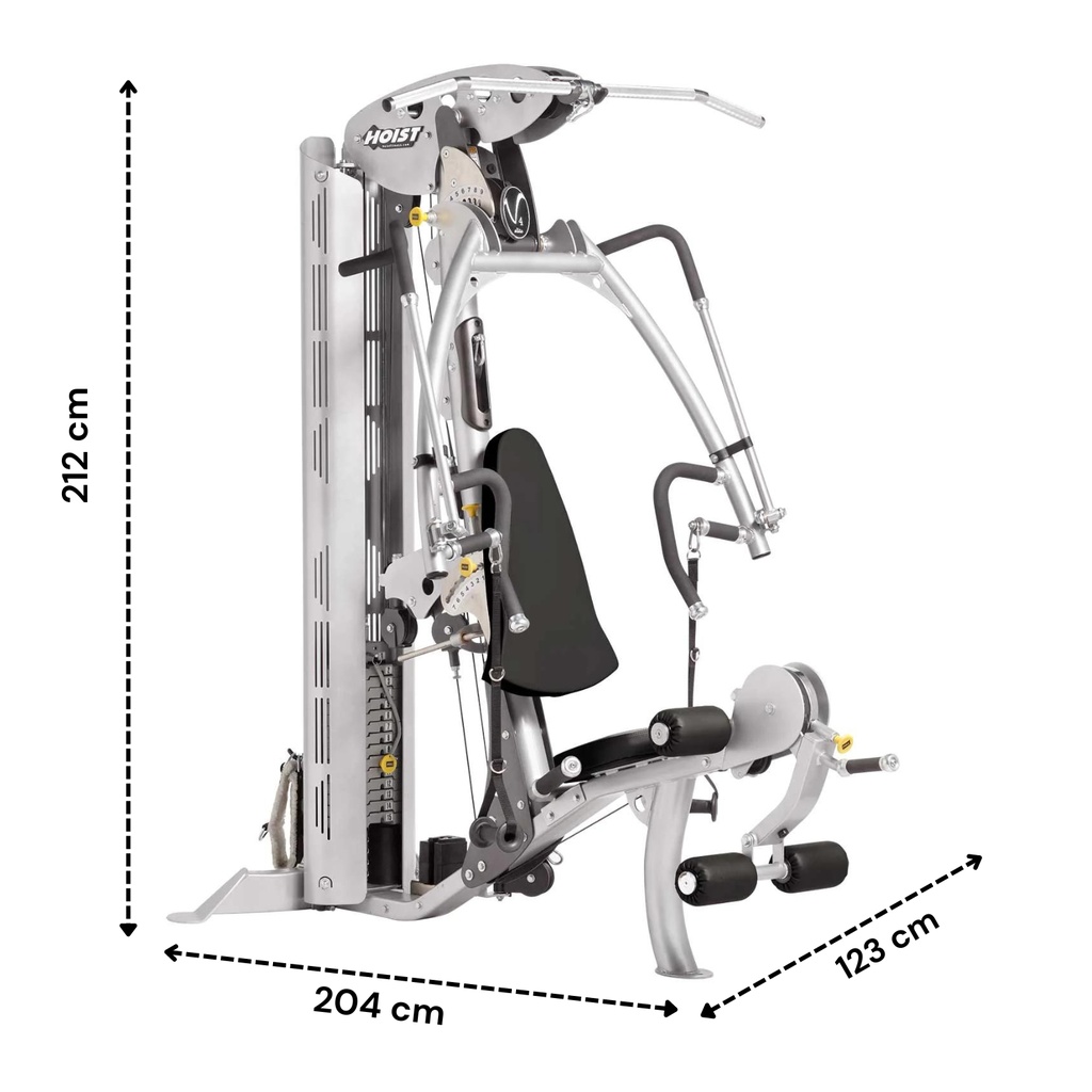 Hoist Fitness Base Unit with seated Leg Cur for V HF-HV-ELITE