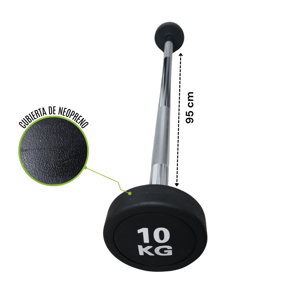 Infinité Barbell Straight/ Barra Recta peso integrado 10 kg Línea económica IF-LEBRE10