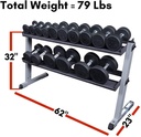 Body Solid Rack Para Mancuernas Hexagonales 2 Niveles GDR60-2