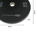 Infinité Bumper Profesional 10 KG / Profesional Bumper Plate 10 KG IF-BPN10