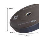 Infinité Bumper Profesional 20 Kg/ Black Bumper Plate 20 Kg IF-BPN20