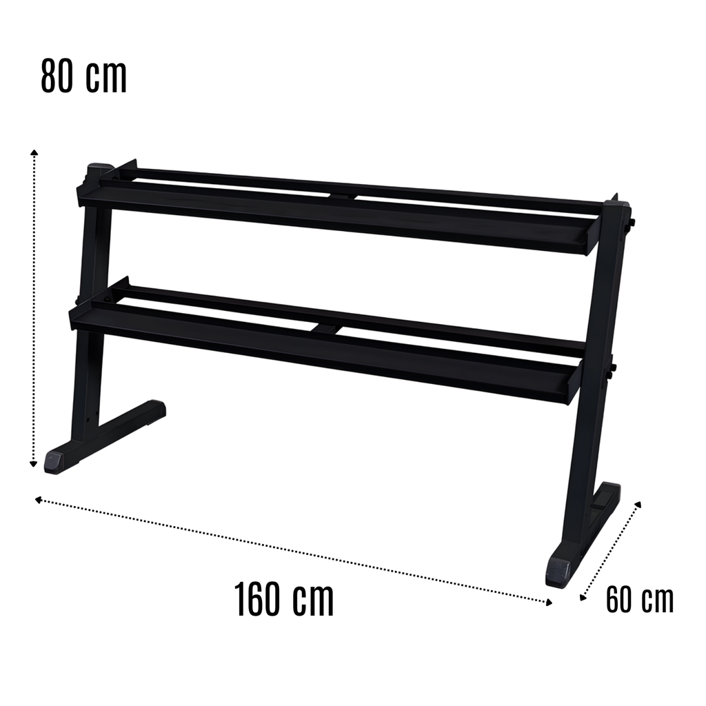 Body Solid Soporte para Mancuernas de 2 Niveles/ 2 Tier Dumbell Rack BS-GDR60B