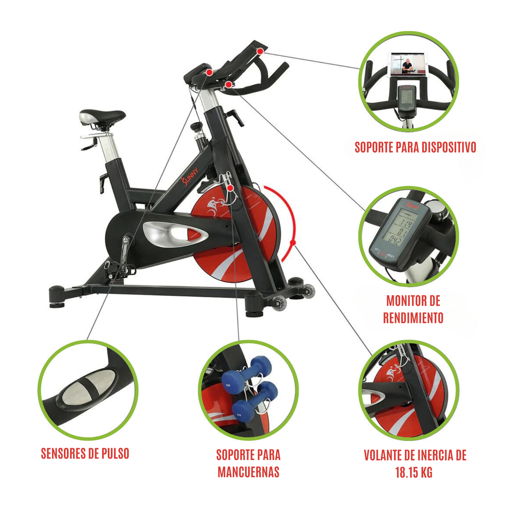 Sunny Health & Fitness Bicicleta Magnetica para Cycling Evolution Pro II SF-B1986
