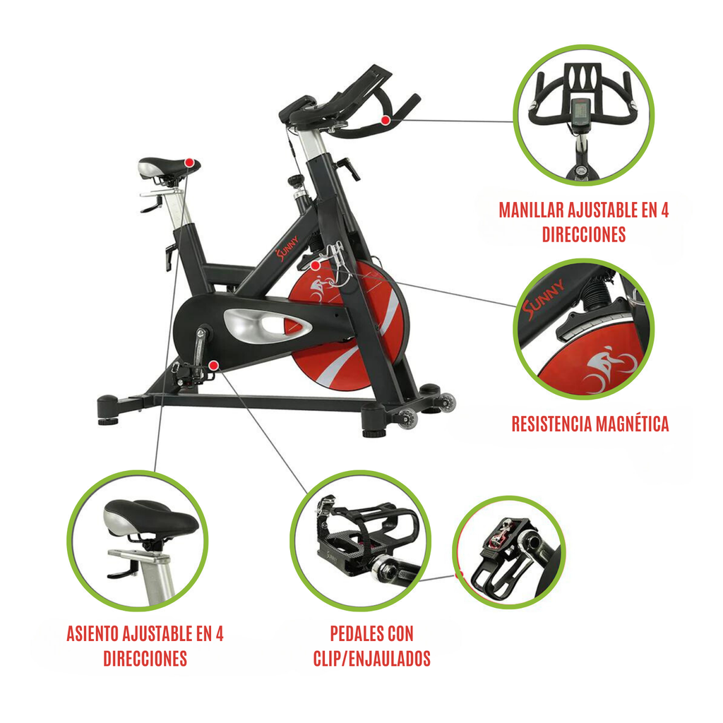 Sunny Health & Fitness Bicicleta Magnetica para Cycling Evolution Pro II SF-B1986