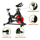 Sunny Health & Fitness Bicicleta Magnetica Traccion Por Banda SF-B1714