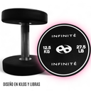 Infinité Par de Mancuernas Redonda Uretano 12.5 Kg/ Pair Dumbbell Round 27.5 LB IF-MU12