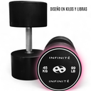 Infinité Par de Mancuernas Redonda Uretano 45 Kg/ Pair Dumbbell Round 99 LB IF-MU45