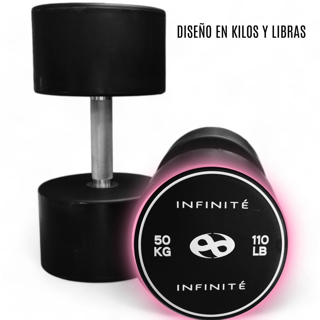 Infinité Par de Mancuernas Redonda Uretano 50 Kg/ Pair Dumbbell Round 110 LB IF-MU50