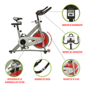 Sunny Health &amp; Fitness Fitness Pro II Bicicleta Interior de Ciclismo con Transmisión de Correa  SF-B1995