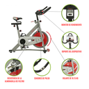 Sunny Health & Fitness Fitness Pro II Bicicleta Interior de Ciclismo con Transmisión de Correa  SF-B1995