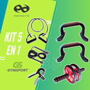 Infinité Kit 5 en 1: Rueda de abdomen, Cuerdas, Push up y Ejercitador KIT-PERSONAL