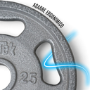 INTEK Disco gris // Gray 25 lb Steel Olympic Plate RSO-025