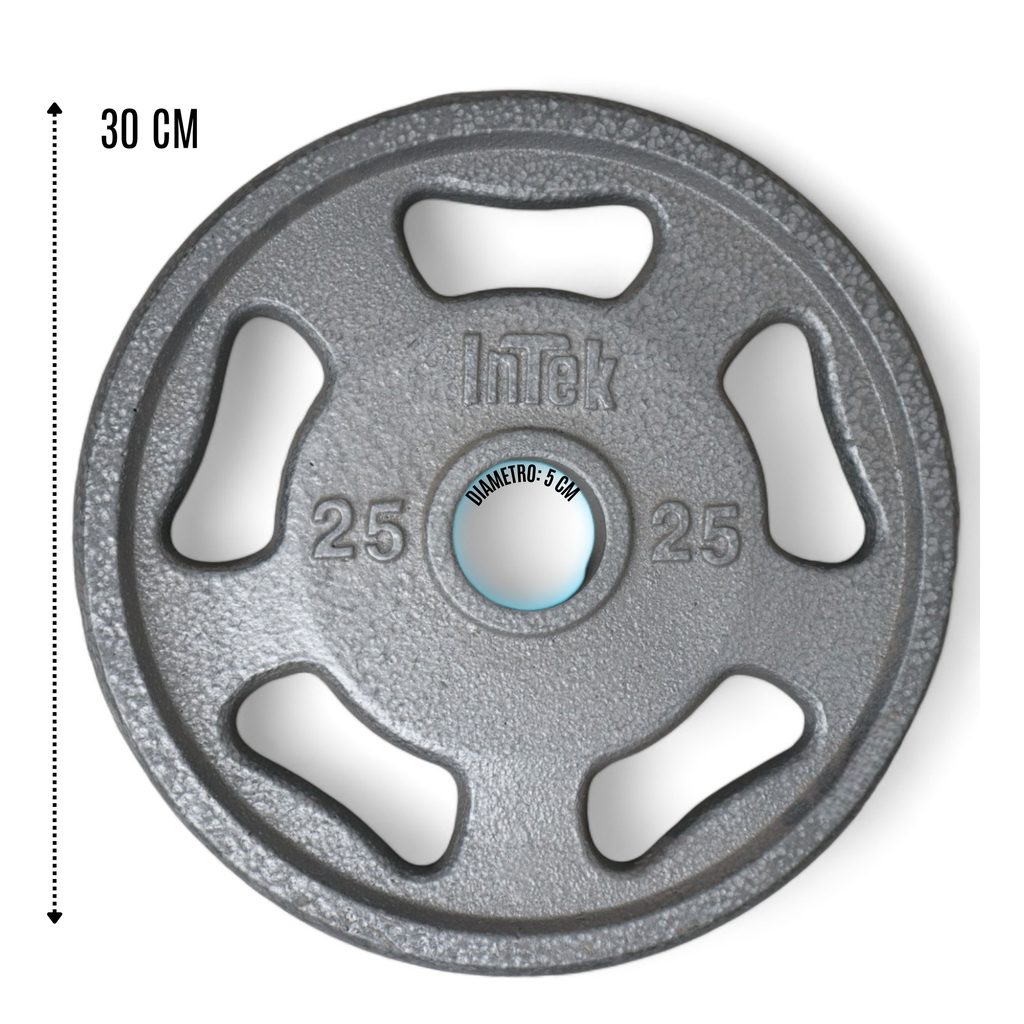 INTEK Disco gris // Gray 25 lb Steel Olympic Plate RSO-025