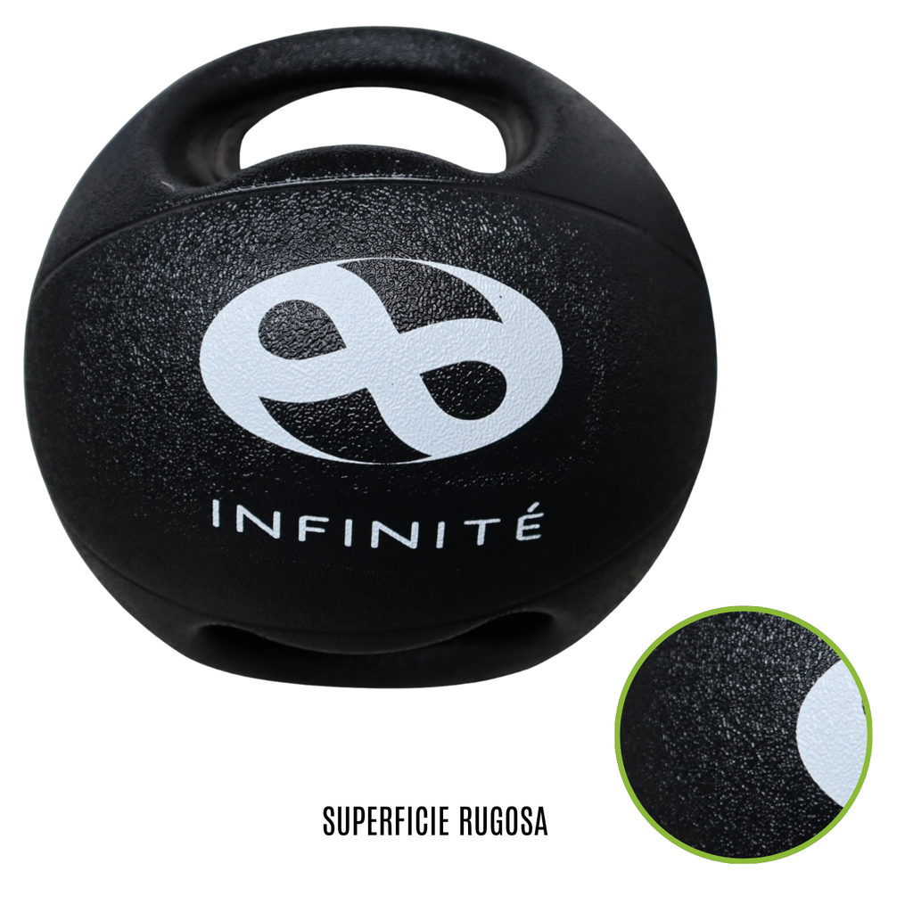 INFINITÉ Balón medicinal con agarre 9kg/ Medicinal Ball with grip 9 kg IF-MB9