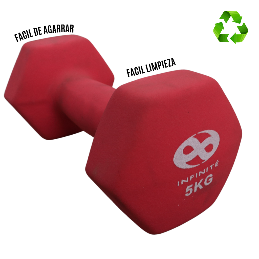 Infinité Par de Mancuernas de Neopreno 5kg ECO-IF-MN5
