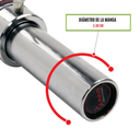 Sunny Health & Fitness Barra curva olímpica de 47" Con collares de aro / 47" Olympic Curl Bar with Ring Collars SF-OB-47