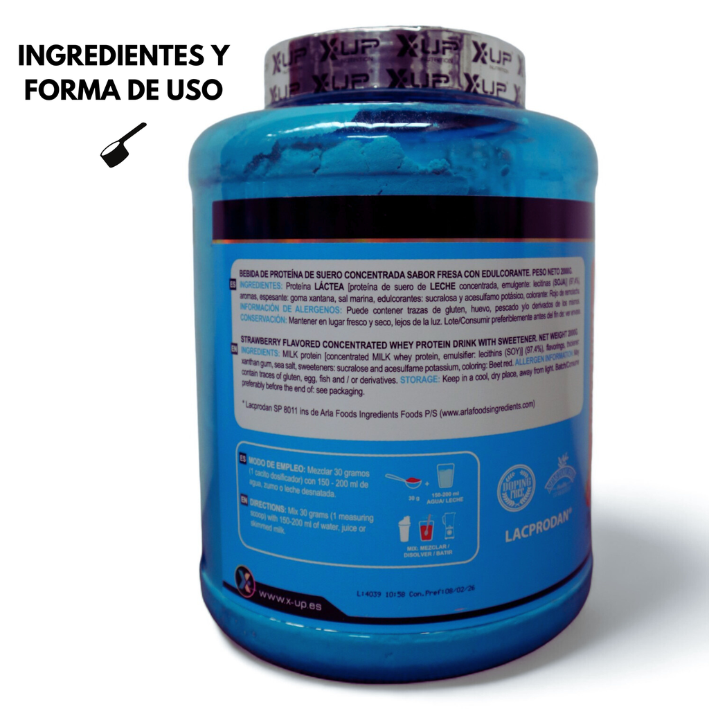 PROTEINA WHEY PREMIUM 2 KG SABOR FRESA