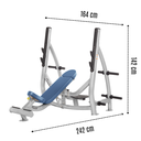 Hoist Banco inclinado olímpico con almacenamiento// olympic bench-incline CF-3172A