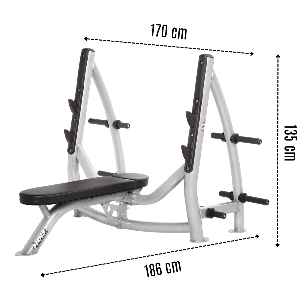 Hoist Banco plano olímpico con espacio de almacenamiento// Olympic bench-flat CF-3170