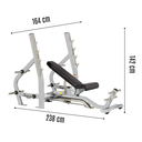 Hoist Banco olímpico de 3 posiciones/ 3-way olympic bench CF-2179-B