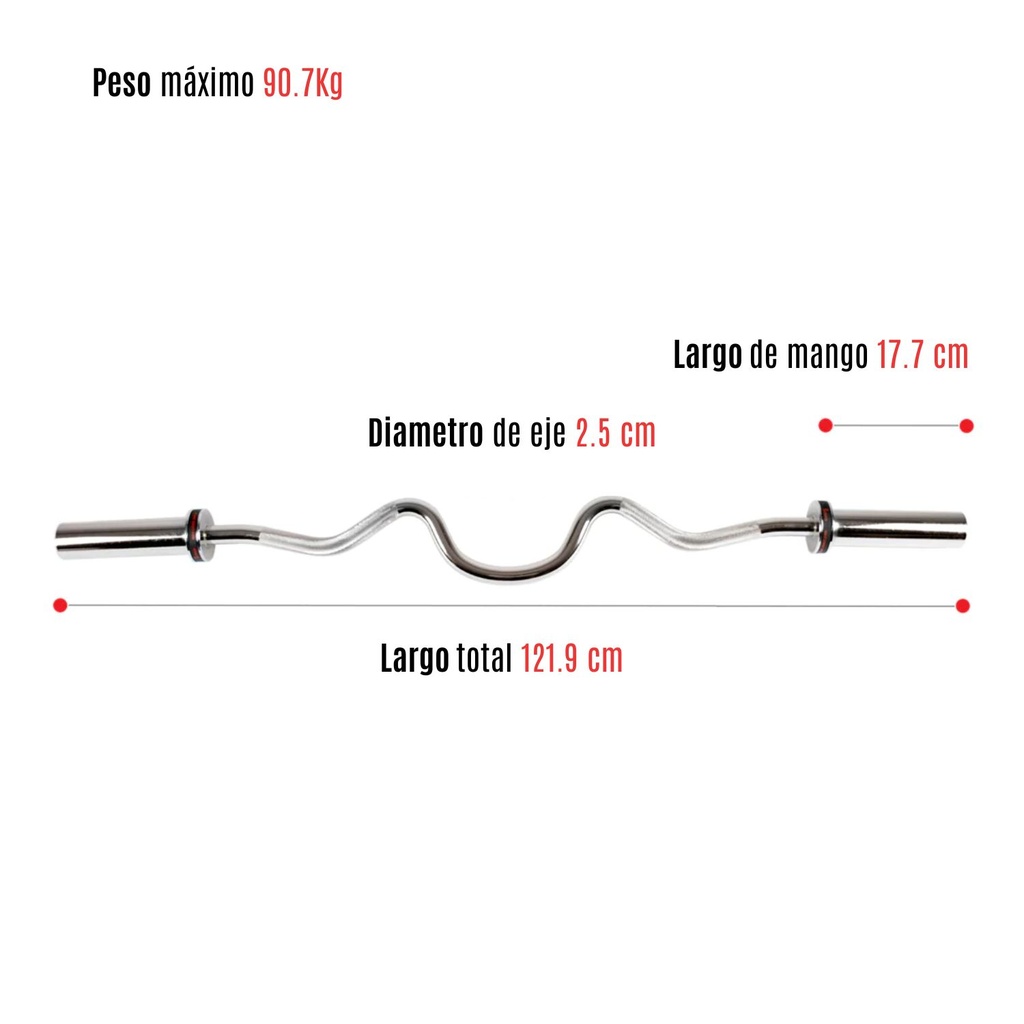 SUNNY HEALTH & FITNESS 48 OLYMPIC SUPER CURL BAR WITH RING COLLARS  SF-OB-48