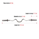 SUNNY HEALTH & FITNESS 48 OLYMPIC SUPER CURL BAR WITH RING COLLARS  SF-OB-48