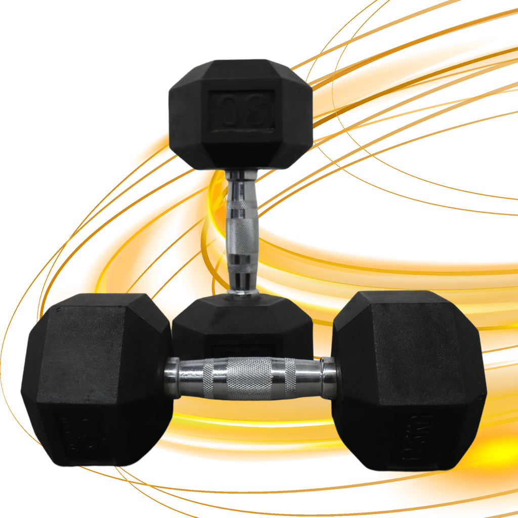 Infinité Mancuerna Hexagonal Goma de alta Resistencia Par 30 Lb IF-HL30