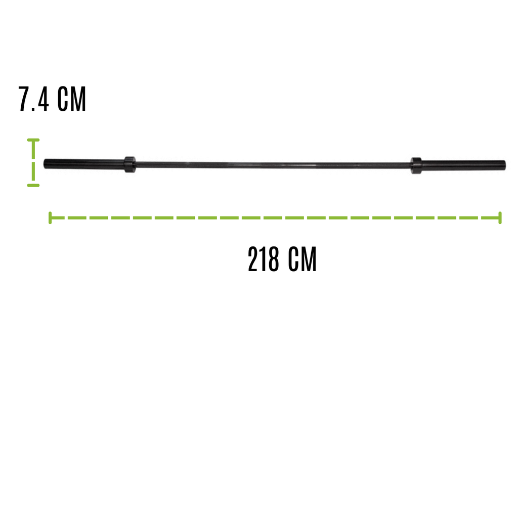 Body Solid Barra Olimpica Oxido negro 2.1 Metros Negra 30mm en agarre Crossfit Extremo (BS-OB86B)