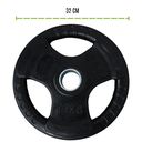 INFINITÉ DISCO OLIMPICO NEGRO FORRO DE GOMA 3 PERFORACIONES 10 KG/3-HOLES BLACK RUBBER  PLATE  10 KG