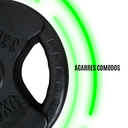 INFINITÉ DISCO OLIMPICO NEGRO FORRO DE GOMA 3 PERFORACIONES 15 KG/3-HOLES BLACK RUBBER  PLATE  15 KG