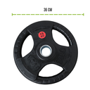 INFINITÉ DISCO OLIMPICO NEGRO FORRO DE GOMA 3 PERFORACIONES 15 KG/3-HOLES BLACK RUBBER  PLATE  15 KG