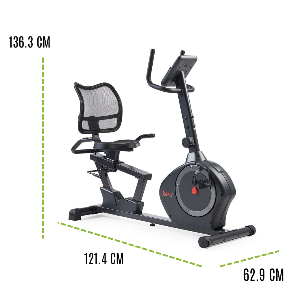 Sunny Bicicleta reclinada magnética inteligente, resistente, capacidad de peso de 350 lb SF-RB424002
