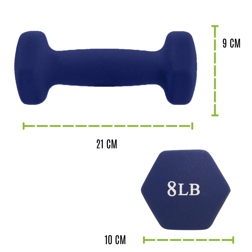 Mancuerna de Neopreno 8 lb Marca Sunny Health & Fitness