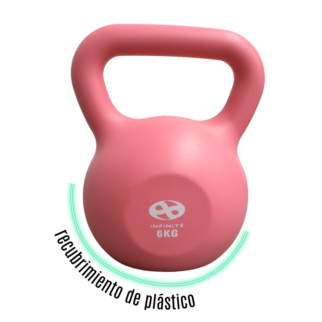 Infinité Pesa Rusa Plástica 6kg ROSA Kettlebell IF-PRP6K-P