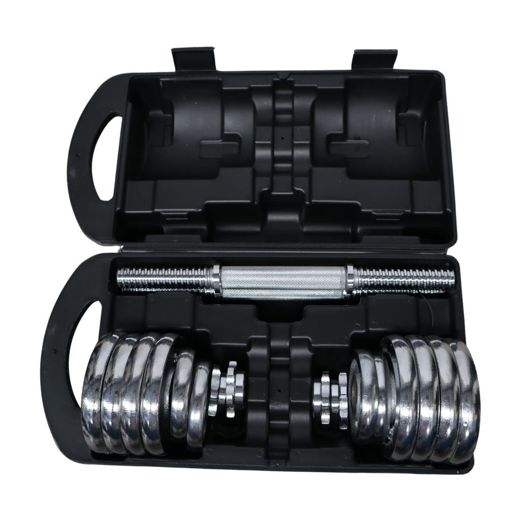 Infinité juego de mancuernas cromadas 15 kg IF-MC15
