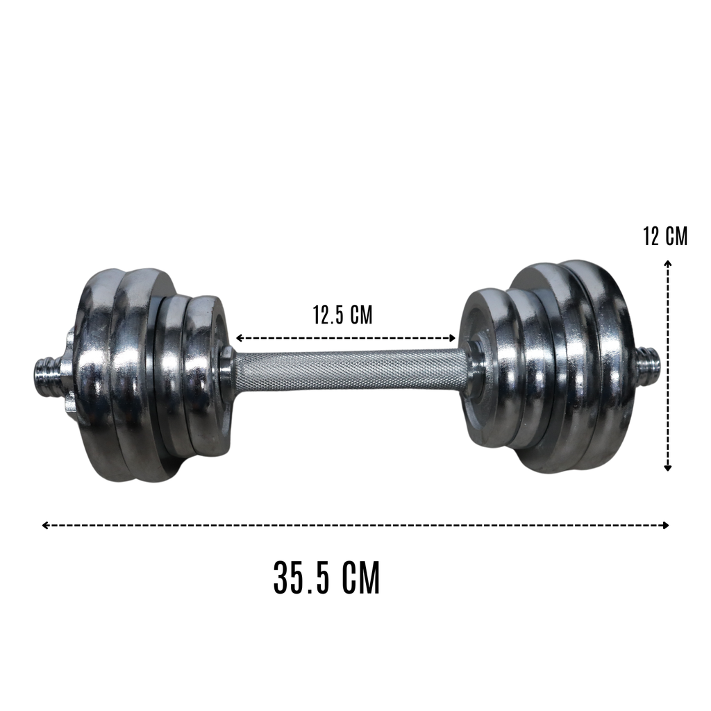 Infinité juego de mancuernas cromadas 15 kg IF-MC15