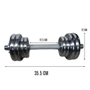 Infinité juego de mancuernas cromadas 15 kg IF-MC15